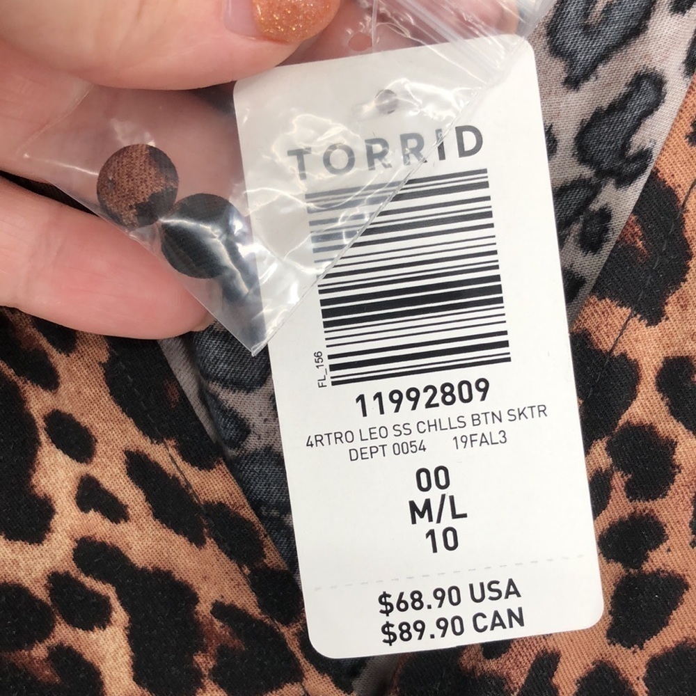 Torrid Dress Size 00 (M/L 10) Animal Print, mafia wife core - Picture 4 of 9
